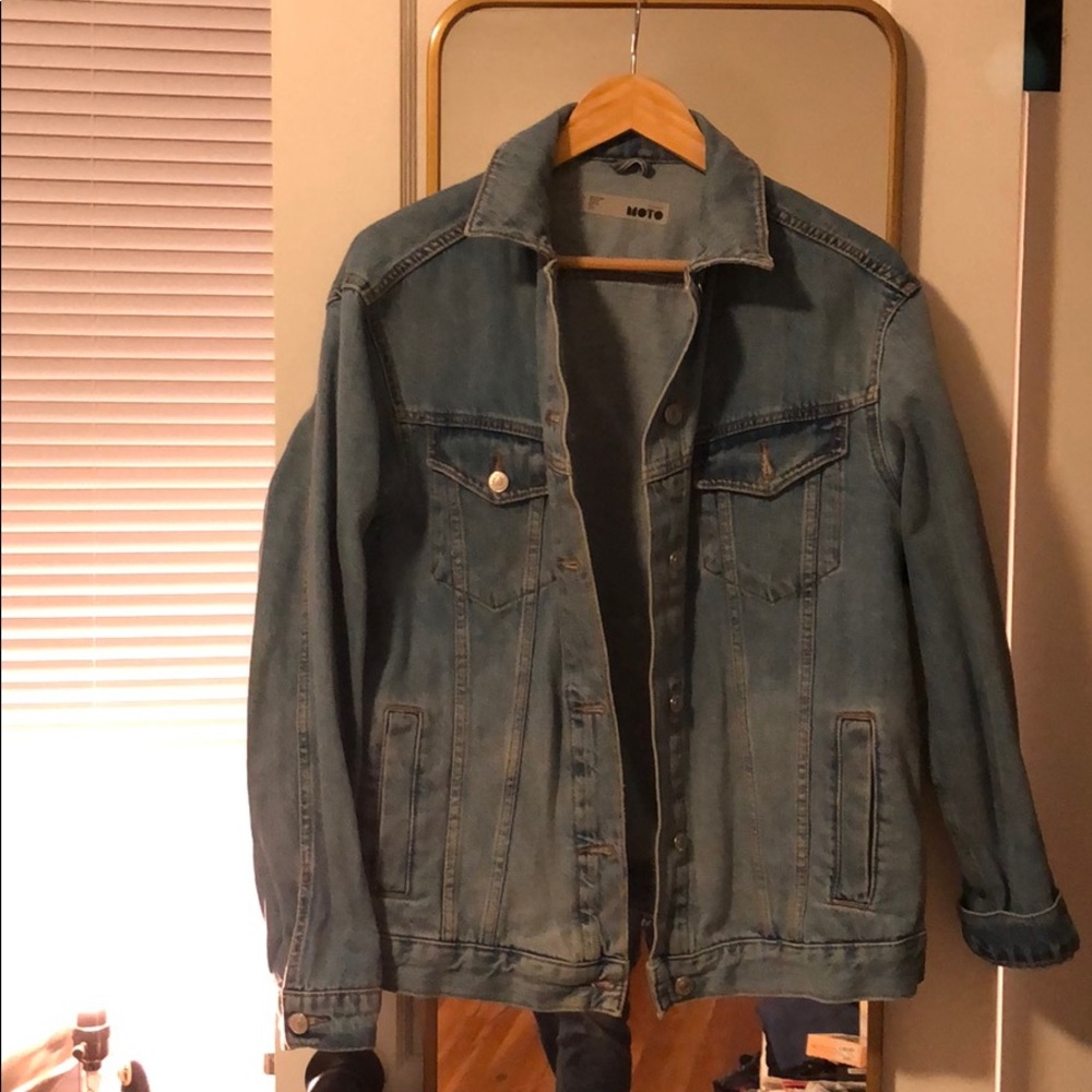 Topshop Moto denim jean jacket size 6